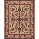 Wool Oriental Area Rug in Cream/Brown