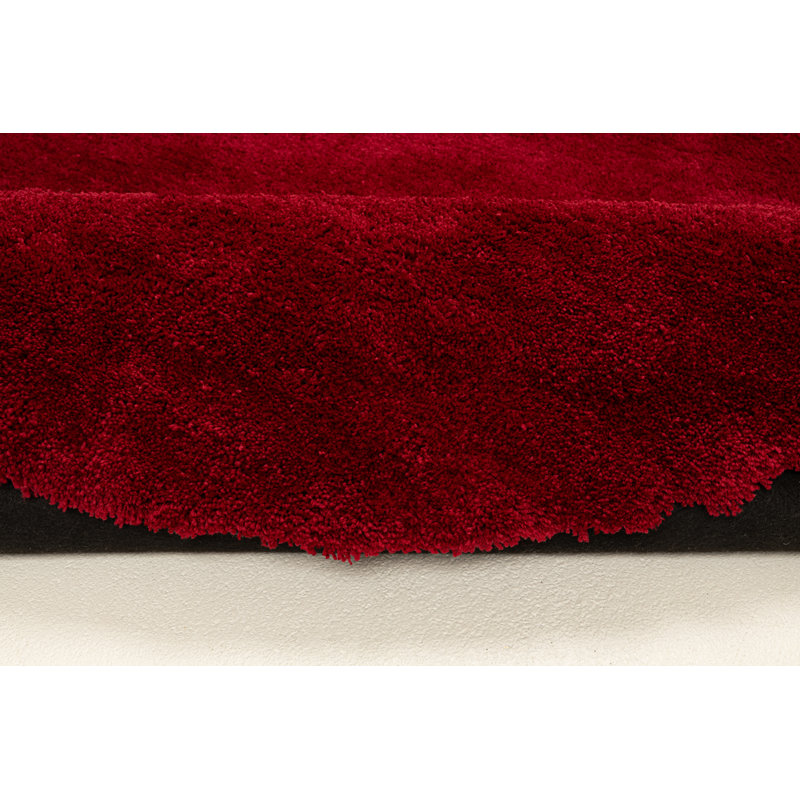 Cozy Solid Colour Hand Tufted Shag Area Rug, Round 100cm