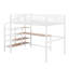 Lit mezzanine double en métal avec bureau et échelle de rangement latérale-1492095347