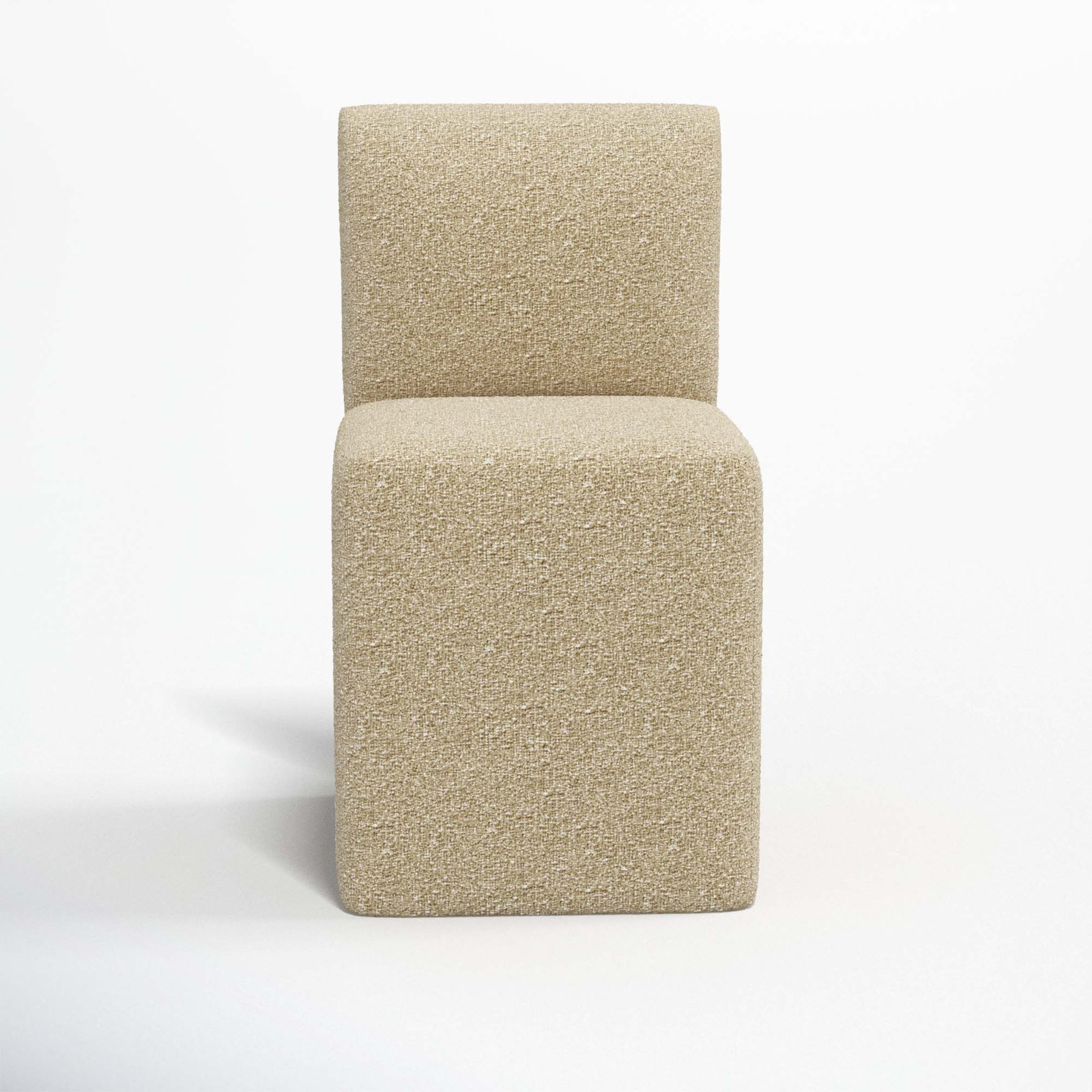 Mendy Linen Parsons Chair, Classic Buff Boucle