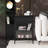 Usmon Modern Nightstand with Glass Door,Metal Side Table,Bedside Table With Flip-Top Storage-1869533239