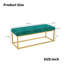 Banc de style Mid-Century moderne en cuir pu, pour salle à manger, structure en acier, capacité de 600 lb, mousse à haute densité de rebond, assise en cuir synthétique confortable, rembourrage moelleux, facile à assembler