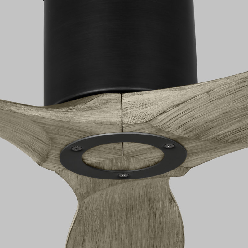 Collins Smart Ceiling Fan, Light Gray Weathered Oak, Aged Pewter