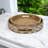 Set Of Two Natural Wood Round Trays 