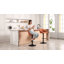 Swivel Upholstered Adjustable Height Counter Stool with Metal Frame-186808813