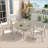  40.6" Round All Weather Patio Dining Table for 4-6 People, Rust-Proof Metal Outdoor Table with Adjustable Umbrella Hole for Garden, Deck, Poolside & Backyard-101445961