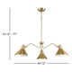 Delano 3 Light Metal Dimmable Chandelier