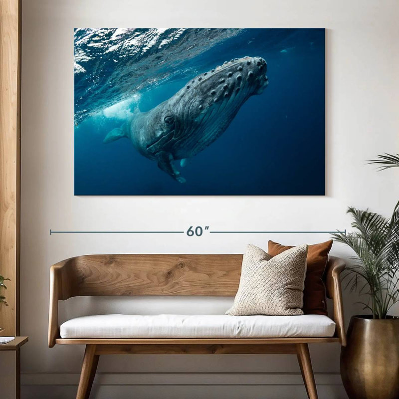 Whale Near Surface, 34" H x 51" W