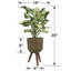 28 po plante à feuillage artificiel en panier