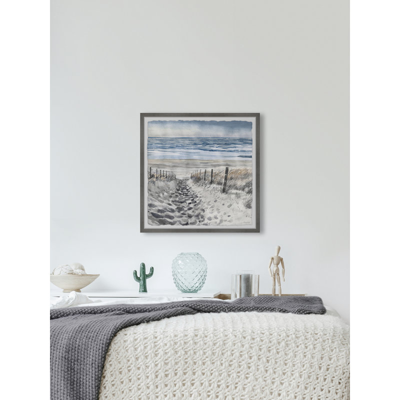 Sandy Pathway - Single Picture Frame Painting, 51 cm H x 51 cm W x 3.81 cm D