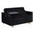 Black Corduroy With Movable End Table And Charging Port For Convenience Chess Stand Players-523849892