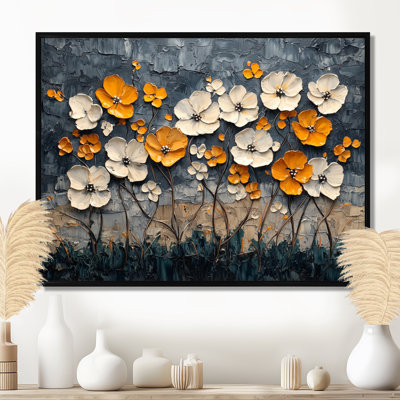 «Desert Blossom Of Pansies In Winter I», reproduction d'art sur toile encadrée