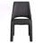 Saddle Leather Dining Chair Upholstered Side Chair With Padded Seat, Armless Vanity Chair With Metal Frame For Dining Living Room Vanity Office, Black-841651803