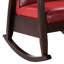 Chaise berçante rouge et espresso