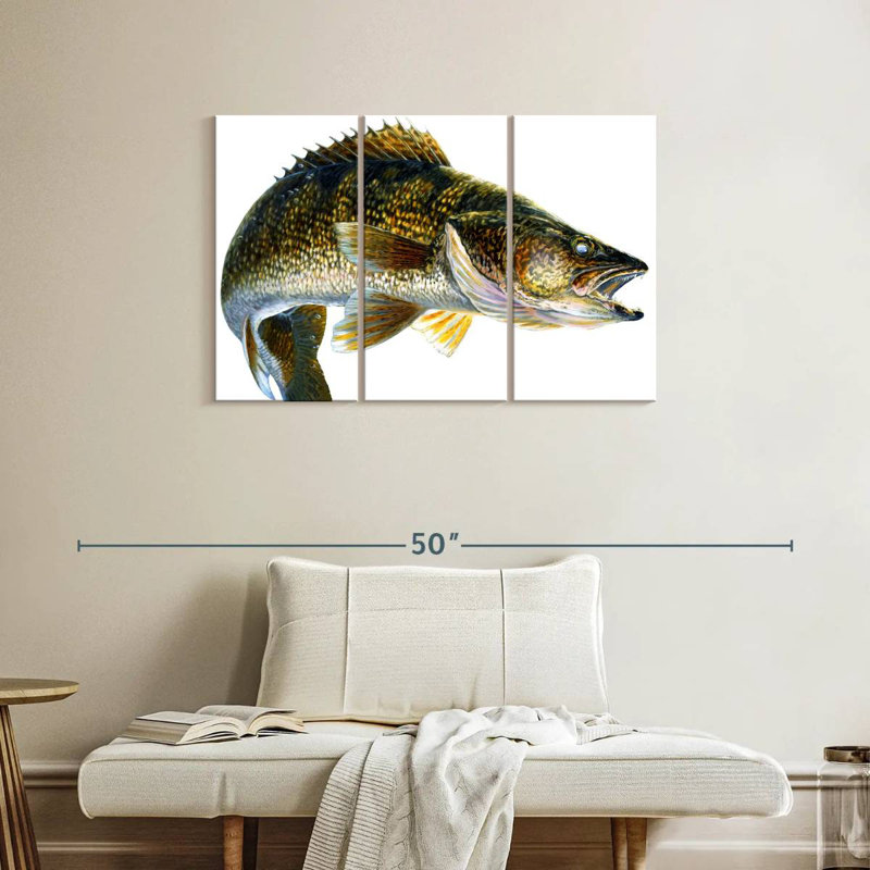 Brampt Break Line Walleye, 24" H x 38" W