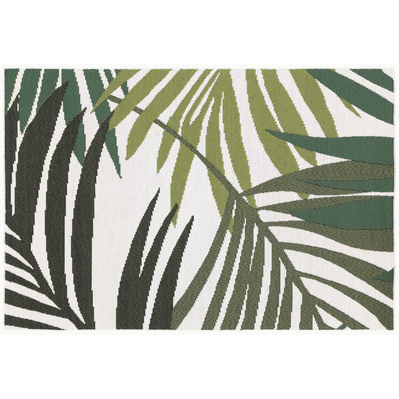 Arlice Floral Indoor / Outdoor Area Rug for Patios, Entryway, Deck or Porch - Cream, Rectangle 8'10" x 12'2"