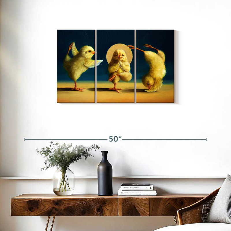 Ketti Yoga Chicks Three, 20" H x 33" W