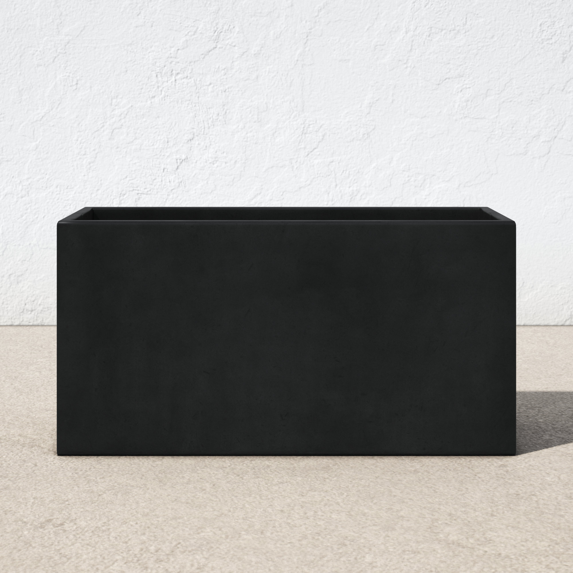 Arquette Concrete Planter Box, 16" H x 31.5" W x 12.5" D