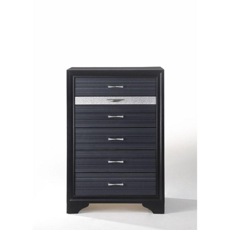 Carman 6-Drawer Rectangular Chest, Black