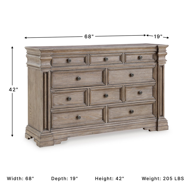 Badiu 68'' W 10 - Drawer Dresser