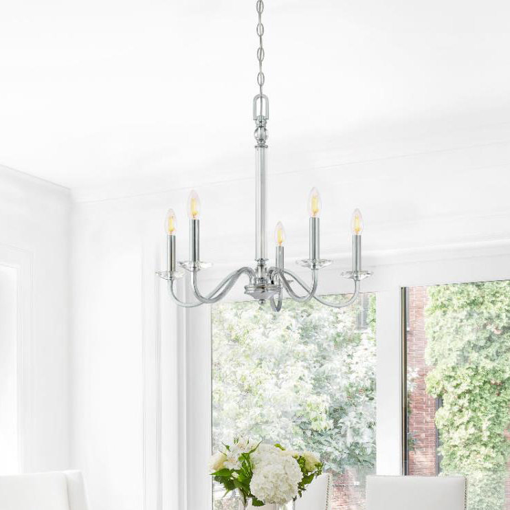 Lustre classique / traditionnel à 5 lumières de style bougie Colewood