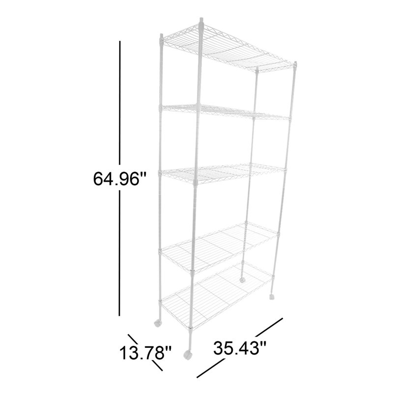 Tablette H 64,96 po x l 35,43 po x P 13,78 po Steib, Argent