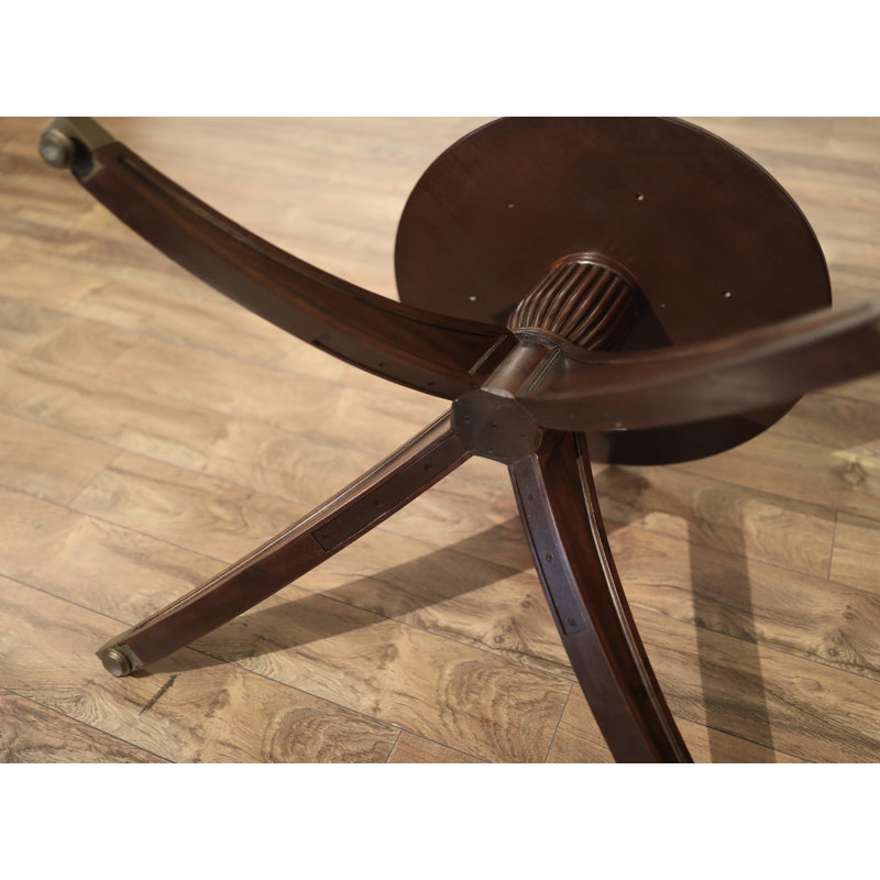 Round Mahogany Wood Dining Table