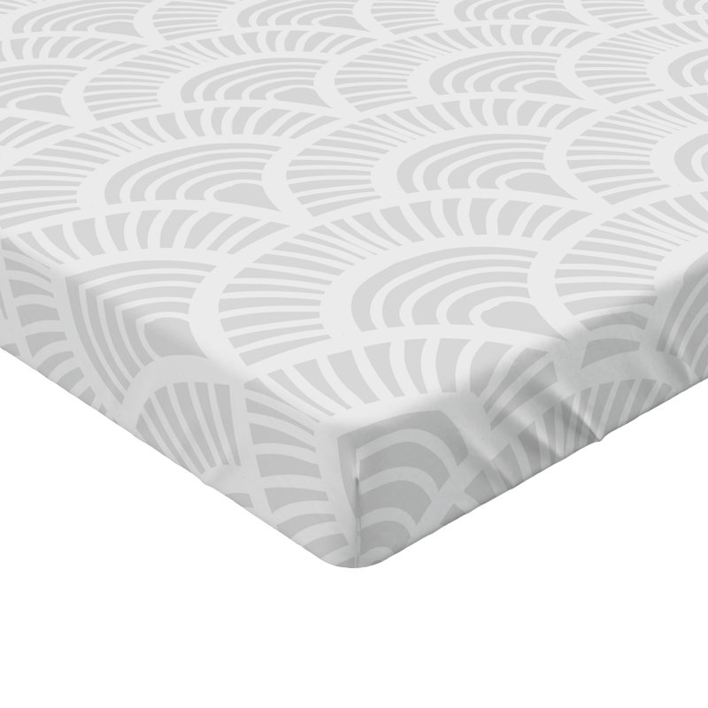 Drap-housse orange Ambesonne, Taupe chaud / blanc festonné, Drap-housse pour lit simple TG