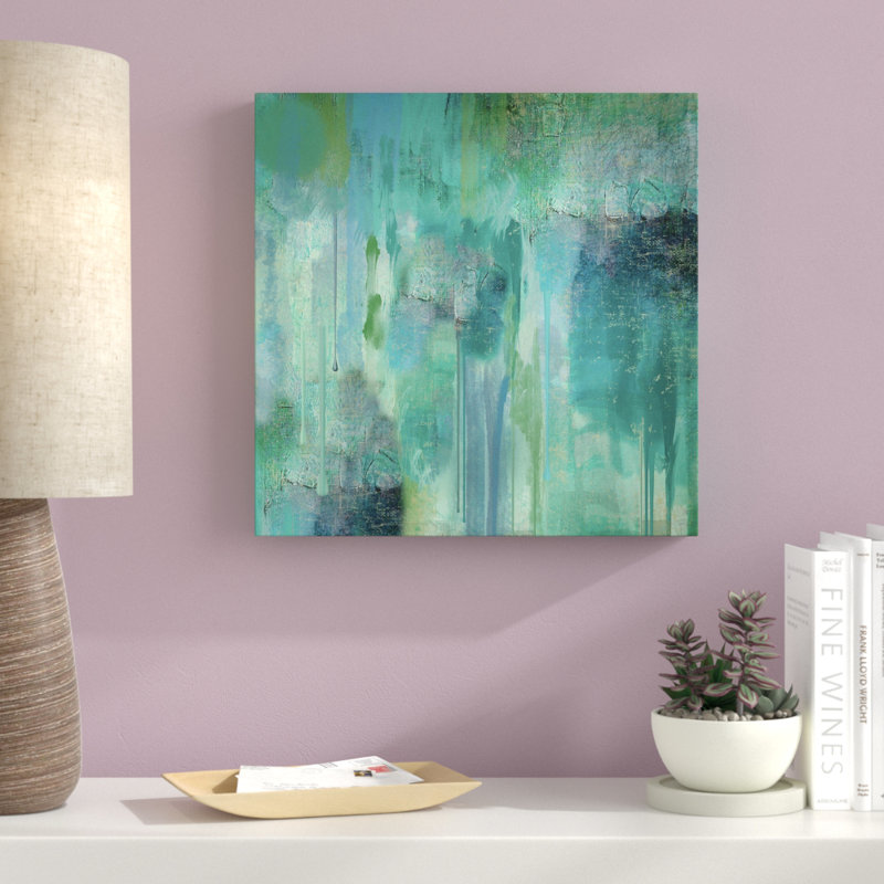 « aqua circonstance ii », reproduction d’art sur toile tendue, H 35 po x l 35 po x P 2 po