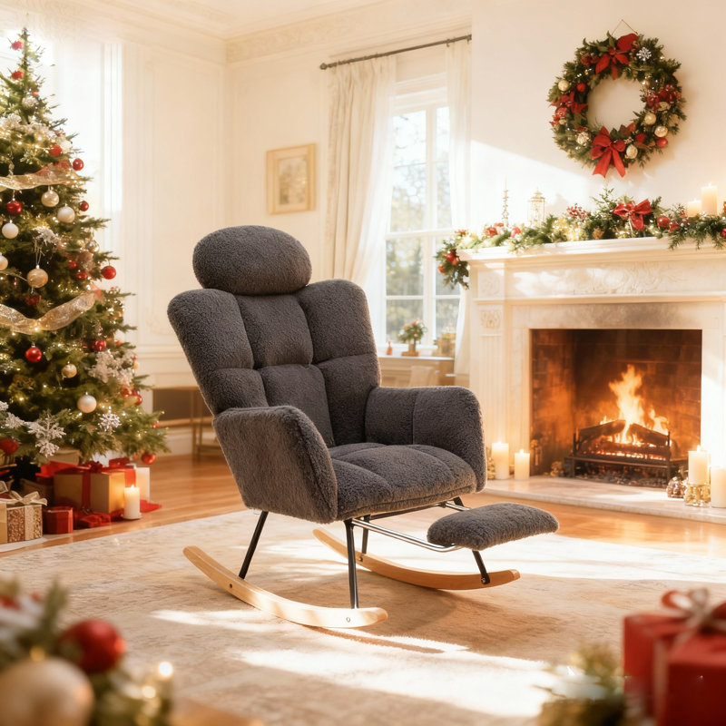 Rocking Chair, Dark Grey