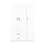 Armoire 3 portes blanche 2 pièces-1013786687