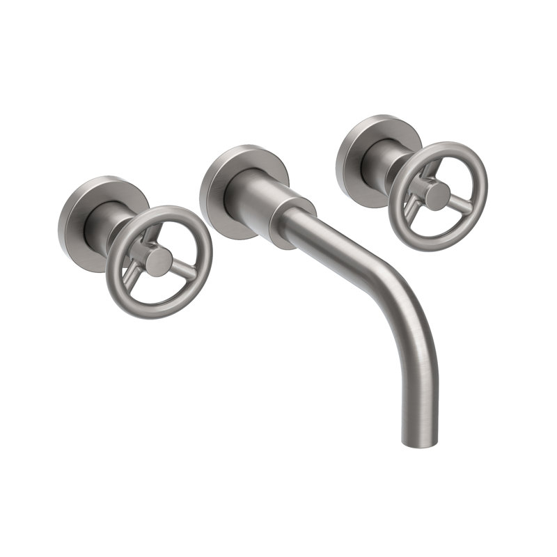 Slater Wall Mount Bathroom Faucet, Satin Nickel