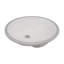 Lavabo de salle de bain encastré en porcelaine ovale avec trop-plein Ruvati 16 x 13 pouces-93986364