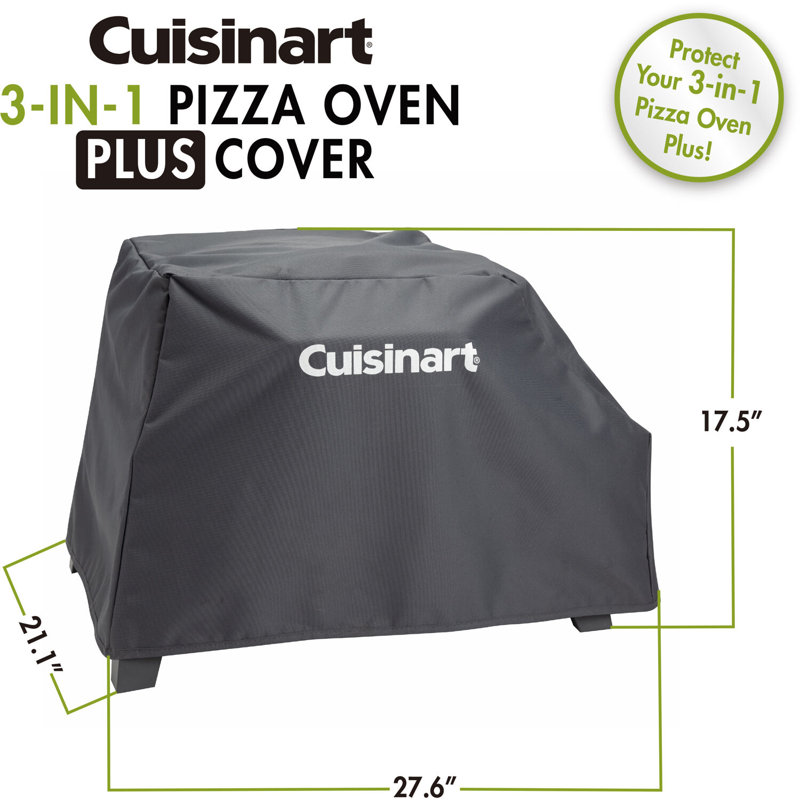Gray Polyester Portable Outdoor Pizza Oven Cover