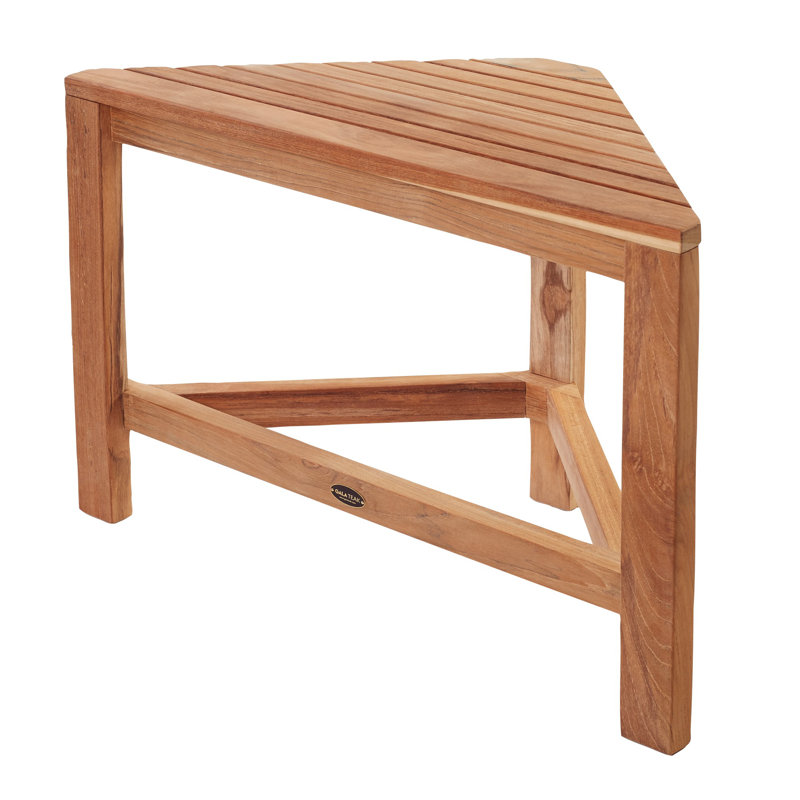 23.5'' W Teak Corner Shower Bench
