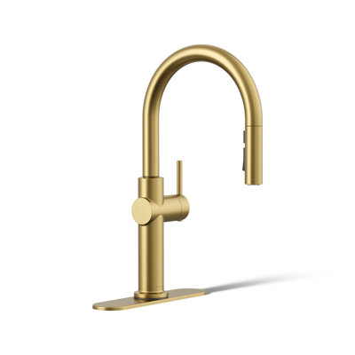 Kohler Crue Single Handle Pull Down Kitchen Faucet with Three-Function Pull Down Sprayer