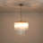 3-light Cylinder Murano Glass Tiered Pendant