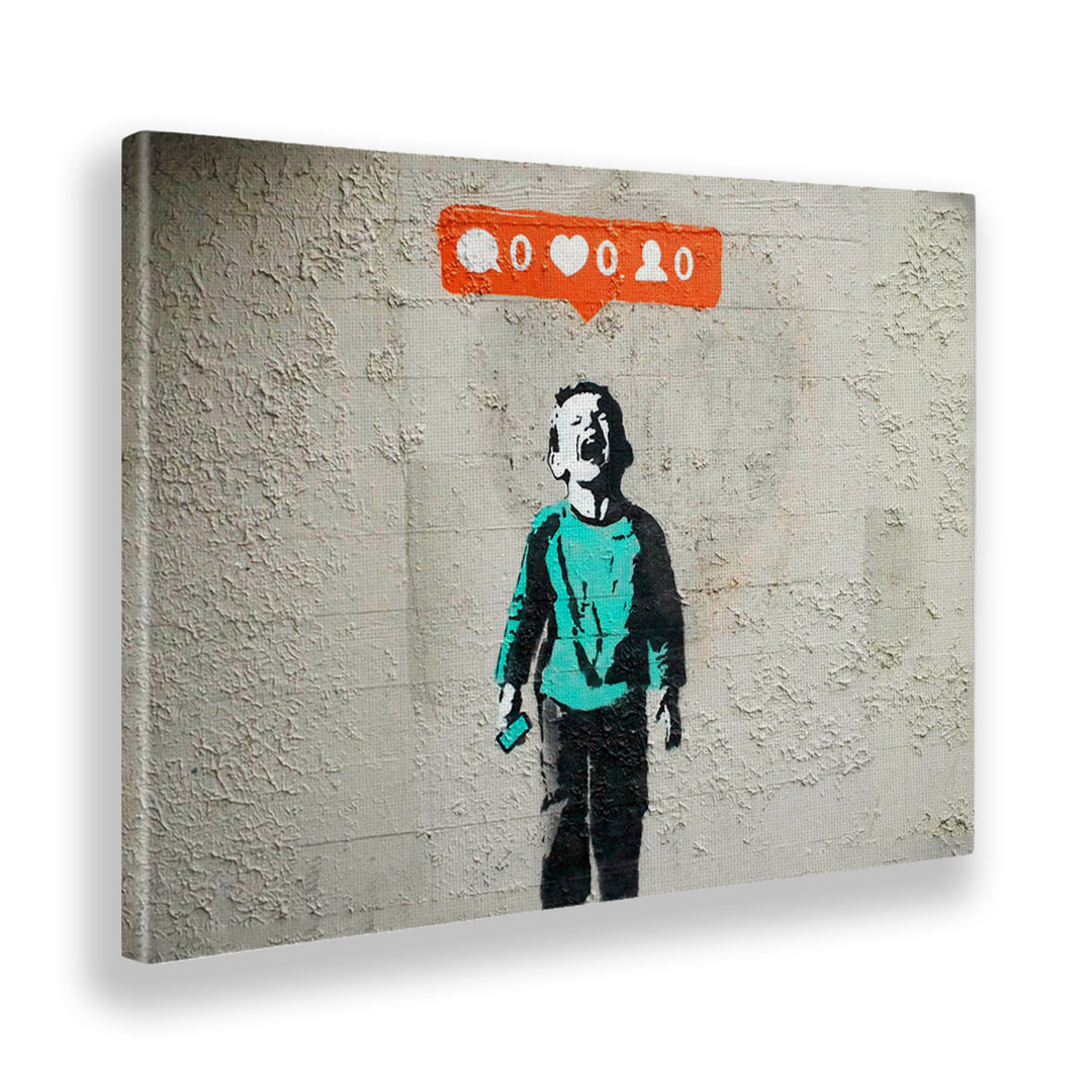 Leinwandbild Crying Baby von Banksy