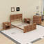 Ensemble de chambre à coucher 4 pièces avec lit plateforme, 2 tables de chevet et commode-850651370