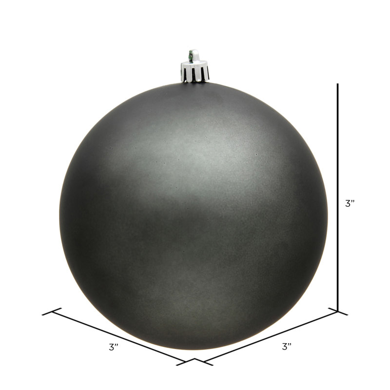 Décoration de boule décorative des Fêtes, H 2,4 po x l 2,4 po x P 2,4 po, Étain mat