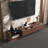 89'' W 2-Drawer Sleek TV Stand Media Console With Ambient Lighting And 2-Tier Tempered Glass