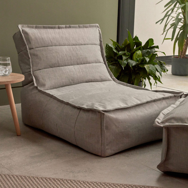 Bean Bag Bazaar Dolce Outdoor Lounger, Grey