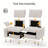 2 Seat Modular Sectional Sofa, Cream White Corduroy Couch With Storage Ottoman, Oversized Seat Cushion, Modular Design For Flexible Combinations, No-Tool Assembly, Includes 2 Throw Pillows-987414850