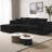 102" Modern L-Shaped Modular Cloud Sofa, 3-Seater with Reversible Chaise, Soft Corduroy Fabric, Frame-Free Design, No Assembly Required, Plush Memory Foam Cushions-511018783