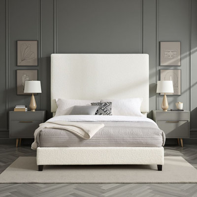 Aryia Boucle Upholstered Platform Bed