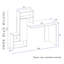 Modern Study Desk with Numerous Shelves, White Finish, 54.5 x 21.7 x 46.9 inches | 100% Melamine Coated Particle Board, Thickness: 0.7 inches | Wall-Mountable Design, Ideal for Scandinavian & School Environments-1431122948