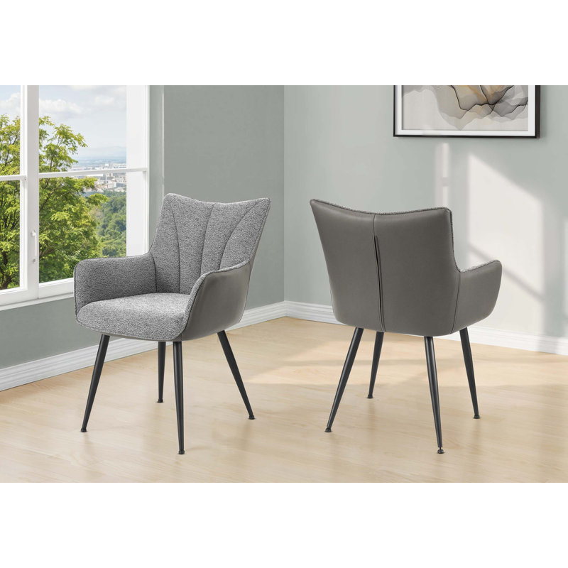 Ensemble de 2 chaises de salle à manger contemporaines rembourrées
