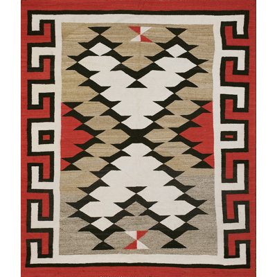 Flatweave Wool Geometric Area Rug