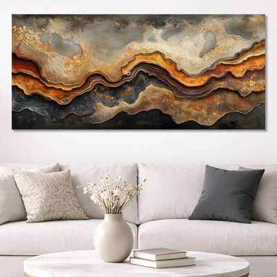 Brun brun beige Lucian I - impression sur toile, art mural moderne