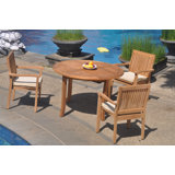Jovanni Outdoor 3 - Piece Teak Bistro Set